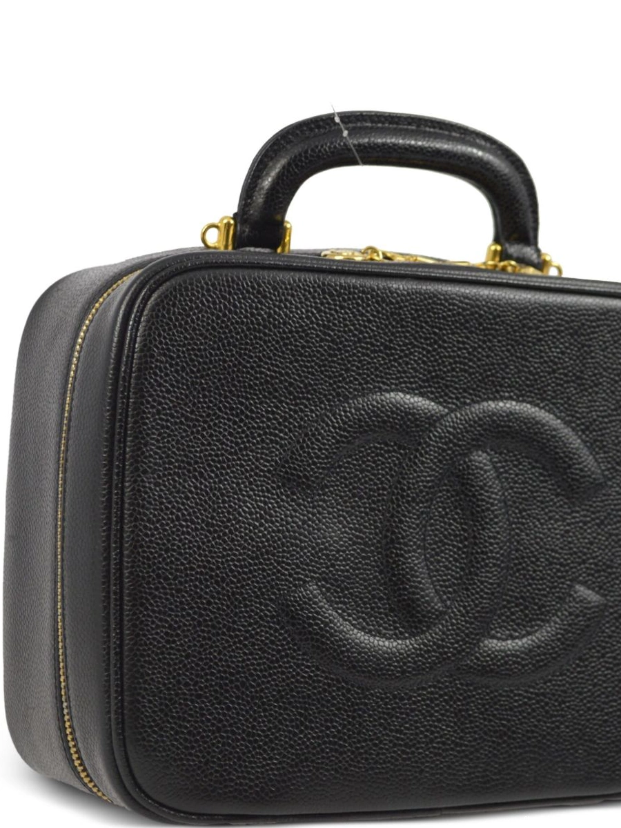 Cheap HOT SALE Women CHANEL 1997 handbag CC stitch Vanity 0423